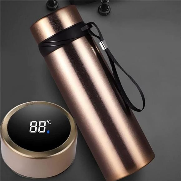 Smart Coffee thermos LED Temperature Display Double Wall Insulated NWT - Picture 1 of 8